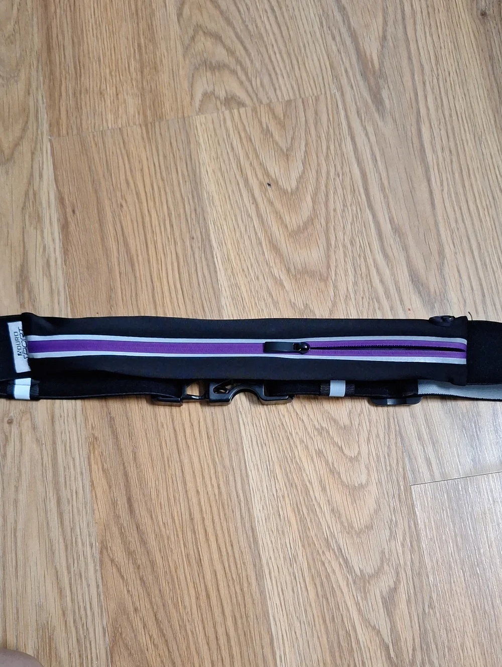 Aduro Sport Black Belt with Purple Trim - Running Waist Pack